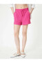 Фото #22 товара Шорты женские Koton Mini с поясом на шнуровке 4SAK70006EK розовые