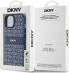 DKNY DKNY DKHCP15SPRTHSLB iPhone 15 / 14 / 13 6.1" niebieski/blue hardcase Leather Mono Stripe & Metal Logo