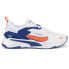 Фото #1 товара Puma Pl RsFast Motorsport Lace Up Mens Blue, Orange, White Sneakers Casual Shoe