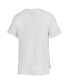 ფოტო #4 პროდუქტის Women's Charcoal, White Los Angeles Lakers Resurgence Slub Burnout Raglan T-shirt and Shorts Sleep Set