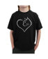Cat Heart - Boy's Child Word Art T-Shirt