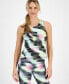 Фото #1 товара Women's Printed Shelf-Bra Tank Top, Created for Macy's