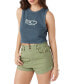 ფოტო #3 პროდუქტის Juniors' Logo Cropped Tank Top