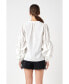 ფოტო #4 პროდუქტის Women's Blouson Sleeve Blouse