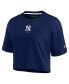 ფოტო #3 პროდუქტის Women's Navy New York Yankees Super Soft Short Sleeve Cropped T-shirt