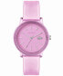 ფოტო #1 პროდუქტის Women's L.12.12 Quartz Pink Semi-Transparent Silicone Strap Watch 36mm
