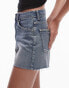 Topshop Tall denim comfort stretch short in bleach