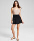 Фото #1 товара Women's Printed Smocked Mini Skirt, Created for Macy's