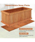 Raised Garden Bed Fir Wood Rectangle Planter Box with Drainage Holes