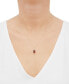 Фото #2 товара Macy's garnet (1-7/8 ct. t.w.) & Diamond Accent 18" Pendant Necklace in 14k Gold