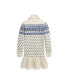 Фото #2 товара Big Girls Fair Isle Fleece Shawl-Collar Dress