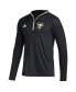 Фото #3 товара Men's Black Pittsburgh Penguins Team Long Sleeve Quarter-Zip Hoodie T-shirt