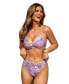 Фото #1 товара Women’s Cupshe X JoJo Multi-Color Paisley Bikini Bralette & Mid-Rise Bottoms Set