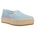 Фото #2 товара TOMS Valencia Platform Espadrille Slip On Womens Blue Flats Casual 10019798T-45