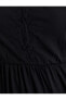 Фото #12 товара Maksi Tül Elbise Astarlı Kısa Balon Kollu İşlemeli Katlı Fırfırlı