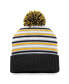 Фото #2 товара Men's Black Cal State Long Beach The Beach Dash Cuffed Knit Hat with Pom