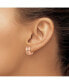 Stainless Steel Rose plated Crystal Hinged Hoop Earrings