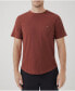 Seaside Linen Blend Short Sleeve Pocket Crew T-Shirt Made With Organic Cotton