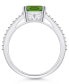 ფოტო #3 პროდუქტის Peridot and Diamond Accent Ring in 14K White Gold