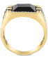 ფოტო #5 პროდუქტის EFFY® Men's Onyx & Diamond Ring (3/4 ct. t.w.) in 14k Gold