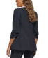 Petite Open Front Scrunched Sleeve Jacket