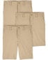 Kid 3-Pack Stretch Uniform Chino Shorts 10