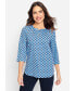 Фото #1 товара Women's Cotton Blend 3/4 Sleeve T-Shirt containing TENCEL[TM] Modal