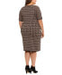Фото #2 товара Plus Size Printed Keyhole Sheath Dress