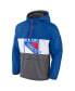 Men's Blue New York Rangers Flagrant Foul Anorak Raglan Half-Zip Hoodie Jacket