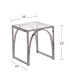 Фото #8 товара Arabelle Square Glass Top End Table