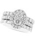 ფოტო #1 პროდუქტის Diamond Oval Cluster 3-Pc Bridal Set (3 ct. t.w.) in 14k White Gold