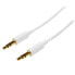 Фото #3 товара StarTech.com 1m White Slim 3.5mm Stereo Audio Cable - Male to Male, 3.5mm, Male, 3.5mm, Male, 1 m, White