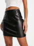Фото #5 товара ASOS DESIGN faux leather mini skirt in black