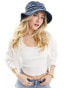 Фото #3 товара South Beach denim bucket hat in blue