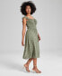 Women's Smocked Ruffle-Strap Midi Dress, Created for Macy's