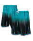 Men's Teal and Black Charlotte Hornets 1995/96 Hardwood Classics Fadeaway Reload 3.0 Swingman Shorts