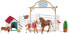 Фото #1 товара Игровой набор Schleich Horse Club Hannah's guest horses with female dog Конюшня Ханны (Horse Club Hannah's guest horses with female dog Конюшня Ханны).