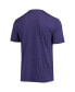 ფოტო #4 პროდუქტის Men's Heathered Charcoal, Purple TCU Horned Frogs Meter T-shirt and Pants Sleep Set