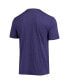 Фото #4 товара Men's Heathered Charcoal, Purple TCU Horned Frogs Meter T-shirt and Pants Sleep Set