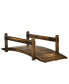 Фото #2 товара Charming Wooden Bridge Planter with Handrails for Garden Decor and Plant Growth