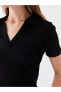 LCW Polo Yaka Düz Kısa Kollu Kadın Tişört