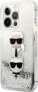 Karl Lagerfeld Etui Karl Lagerfeld KLHCP13XKICGLS Apple iPhone 13 Pro Max srebrny/silver hardcase Liquid Glitter Karl&Choupette Head