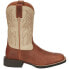 Justin Boots Canter Square Toe Cowboy Mens Beige, Brown Casual Boots SE7511