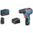 Фото #2 товара Bosch Akku-Bohrschrauber-Set GSR 12V-30, 2x2,0 Ah + Lader + Wera Kraftform Kompakt 20