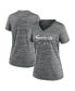 Фото #2 товара Women's Gray Chicago White Sox MLB City Connect Velocity Space-Dye Performance V-Neck T-shirt