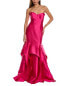 Фото #1 товара Rene Ruiz Satin Mermaid Gown Women's Pink 12