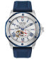 Фото #1 товара Men's Automatic Marine Star Blue Silicone Strap Watch 45mm