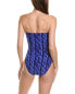 Фото #2 товара Norma Kamali Bishop One-Piece Women's Blue Xxs