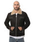 Фото #1 товара Men's Shearling Bomber Jacket, Washed Brown With Champagne Wool