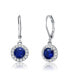 ფოტო #1 პროდუქტის Elegant Halo Drop Dangle Leaver back Earrings